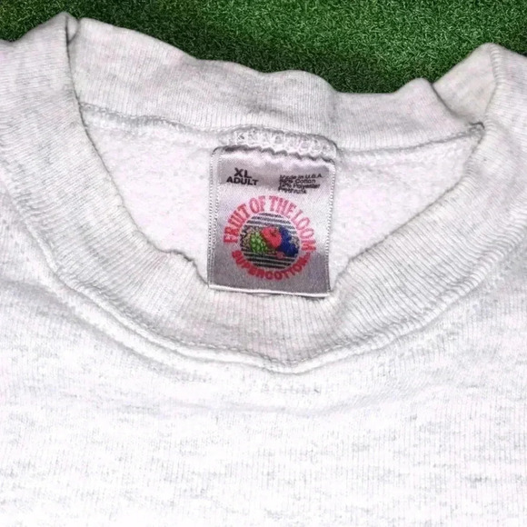 VINTAGE FRUIT OF THE LOOM SUPER COTTON LIFESAVERS CREWNECK SWEATER - Picture 4 of 7